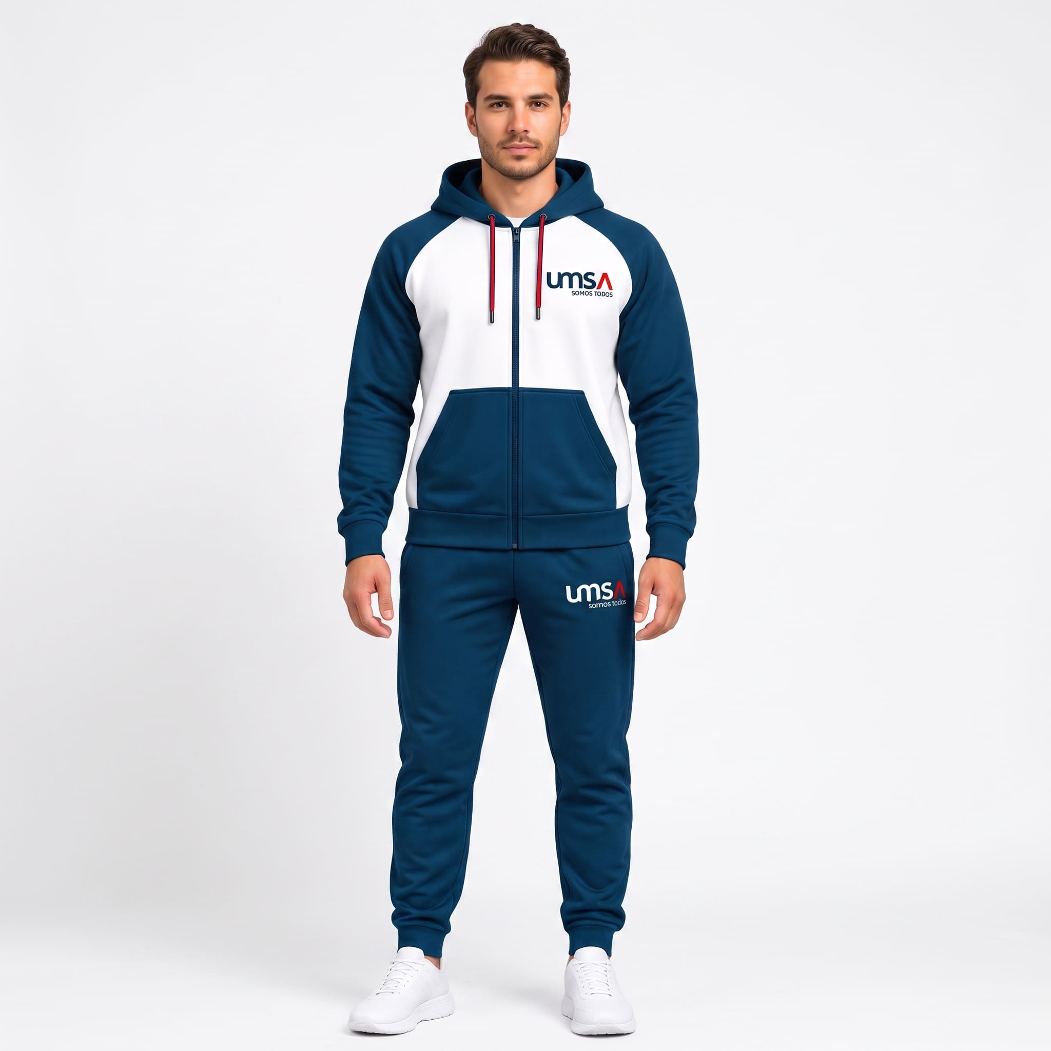 Conjunto deportivo con pecho blanco